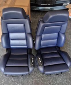 Original RECARO Classic Seats C81 in ORIGINAL dark blue leather For Sale