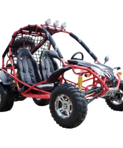 The Vitacci Jaguar 200 169cc 2 Seater Automatic Reverse Chrome Alloy Wheels Gas Go Kart is a fun and functional four seat adult buggy with a powerful 169cc 4-stroke